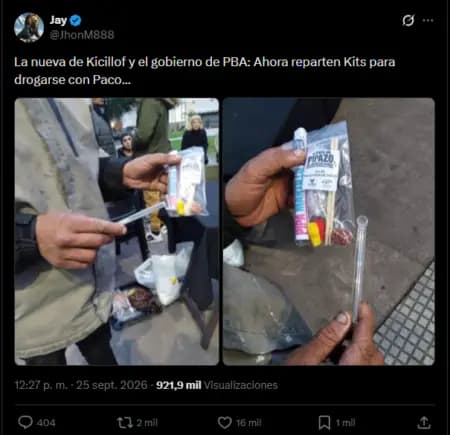 Desmienten falsa acusación de kits de paco en Buenos Aires
