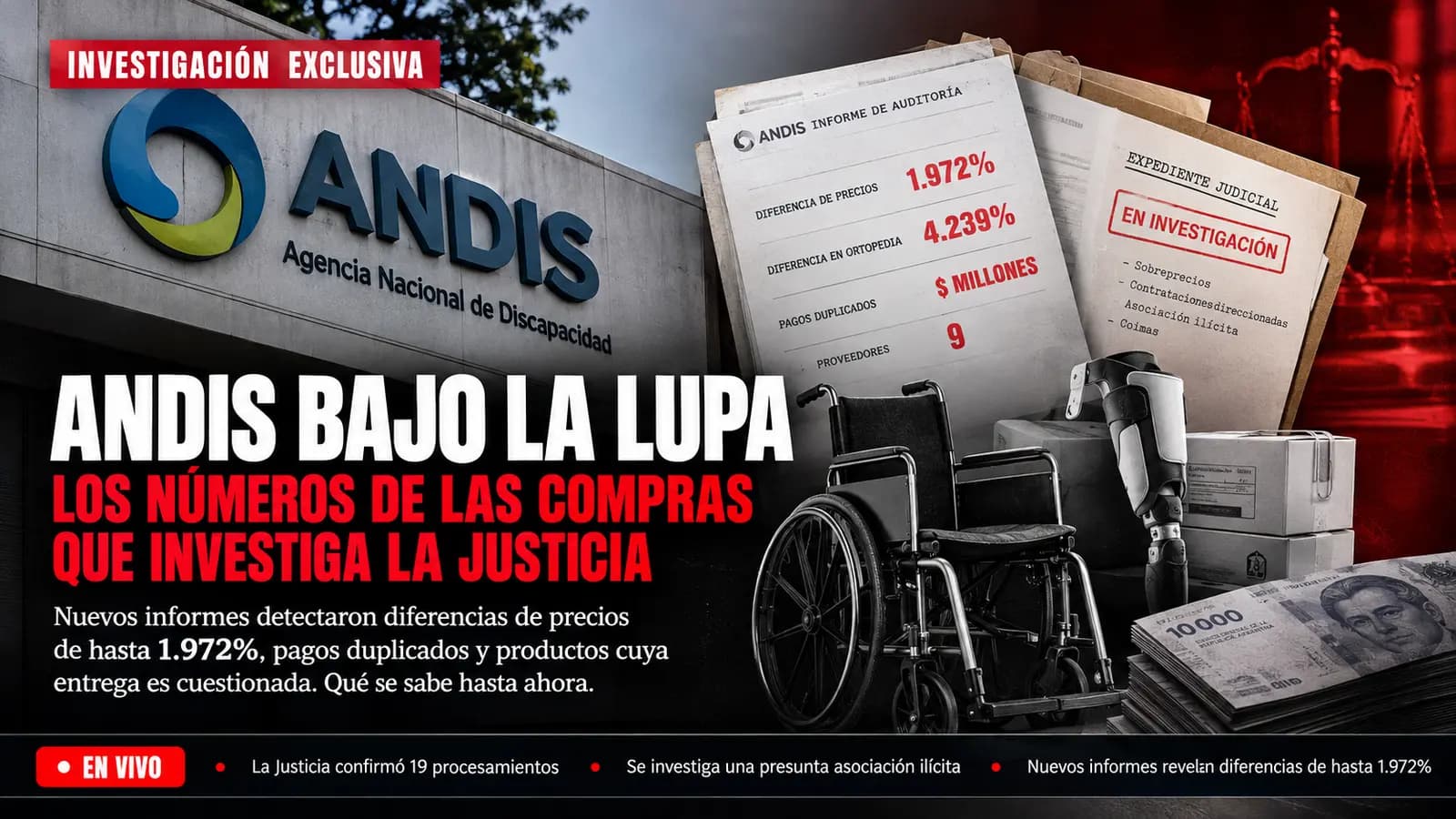 ANDIS BAJO LA LUPA: LOS NÚMEROS DE LAS COMPRAS QUE INVESTIGA LA JUSTICIA Y LAS DIFERENCIAS DE PRECIOS QUE LLEGAN AL 1.972%