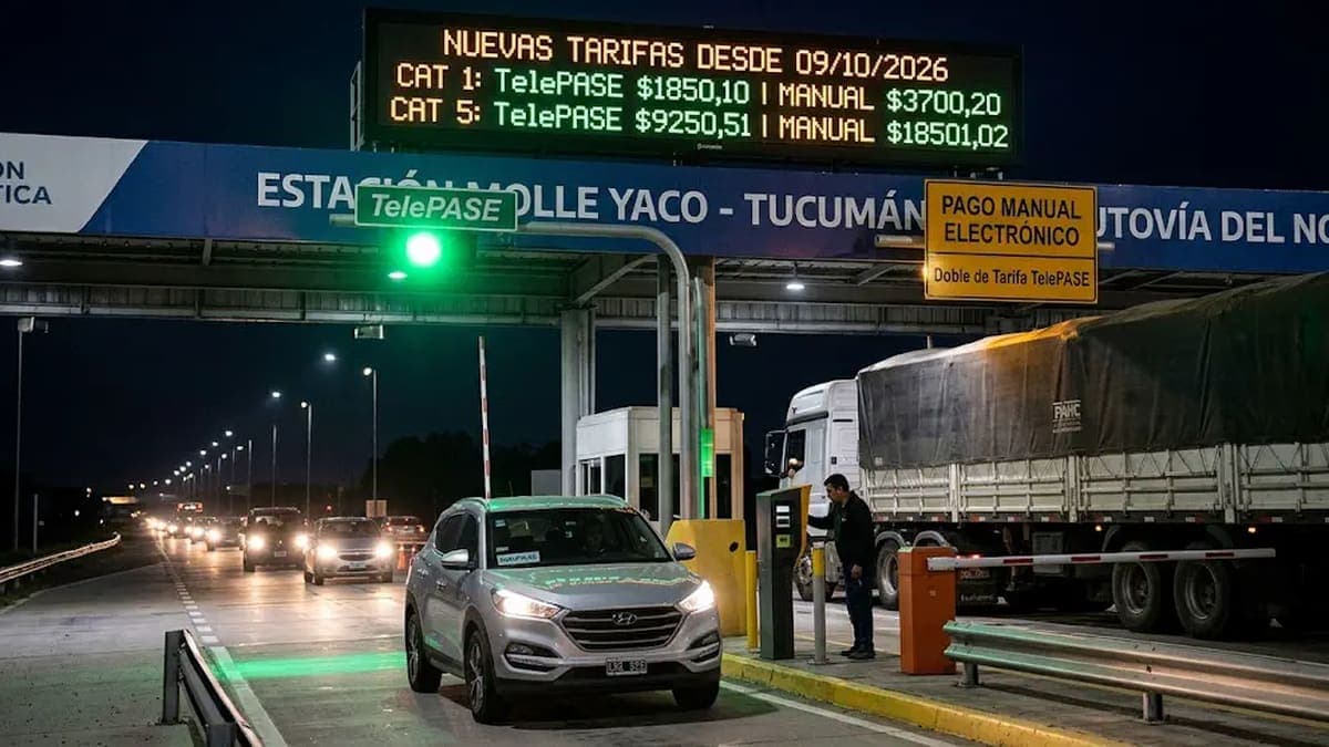 Autovía del NOA: duplican el costo de peajes manuales