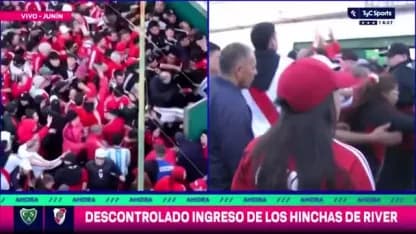 Enfrentamientos en el Eva Perón: caos en ingreso de hinchas de River