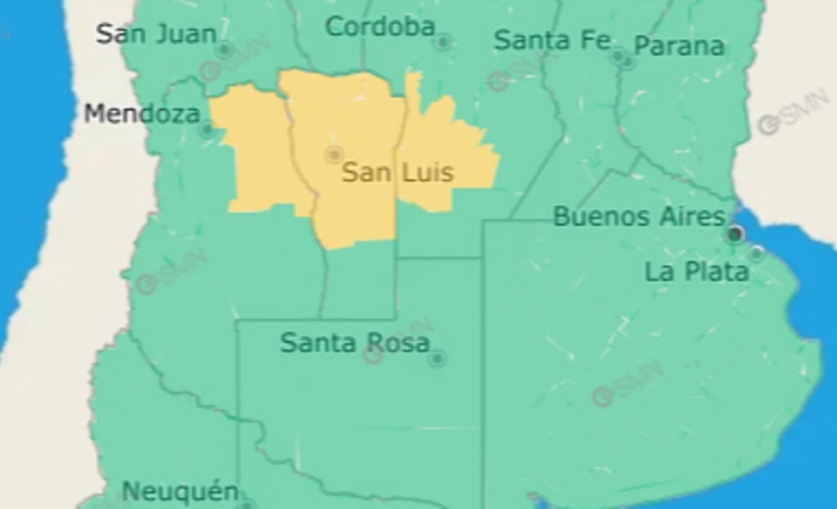 Alerta amarilla por tormentas fuertes en Buenos Aires