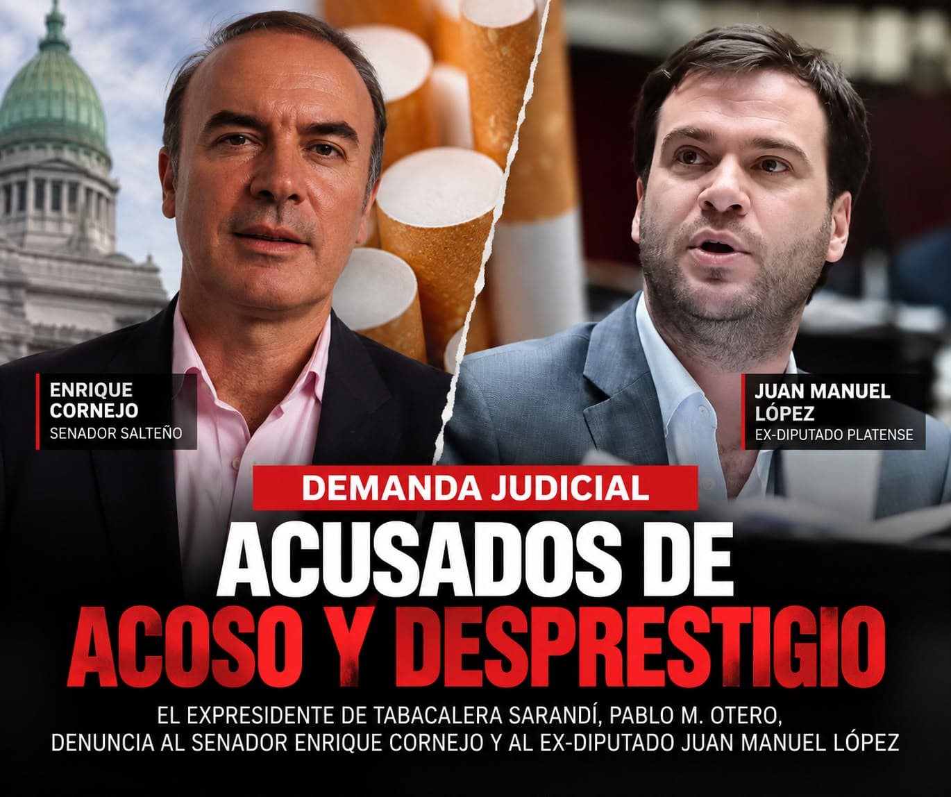 Tabacalera Sarandí lleva a la Justicia a dos legisladores provinciales