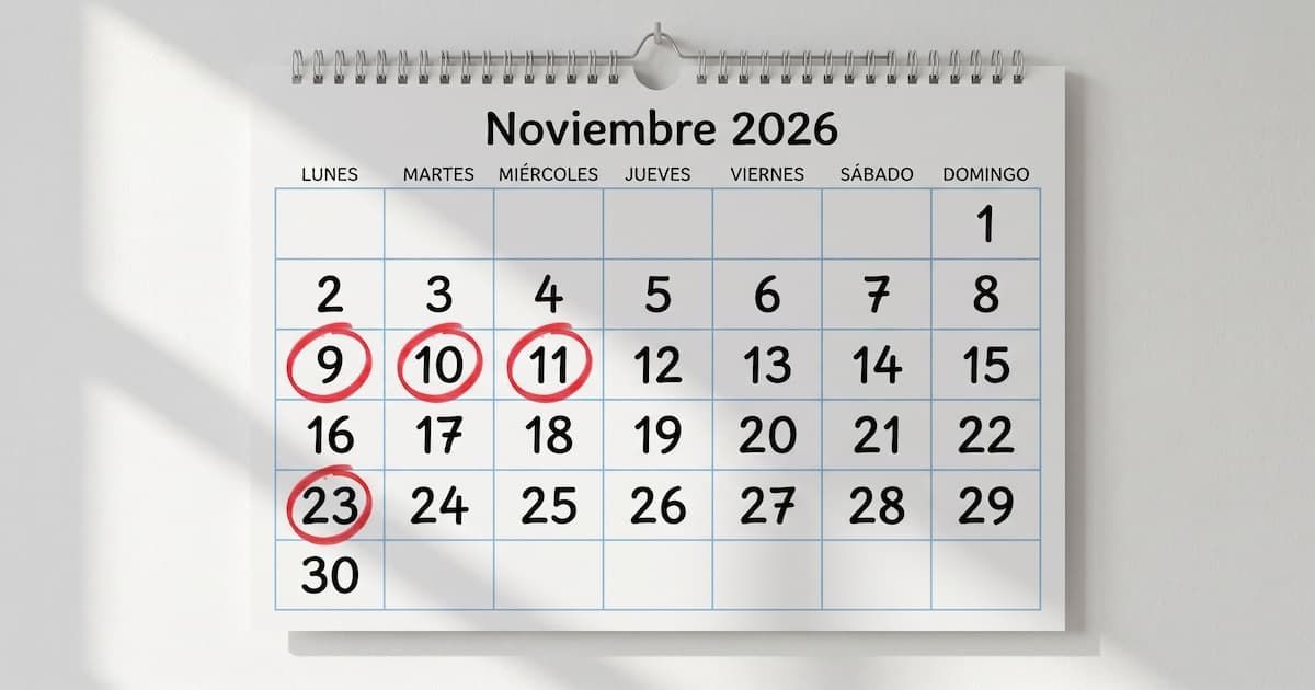 Feriados de noviembre 2026: guía completa para planificar